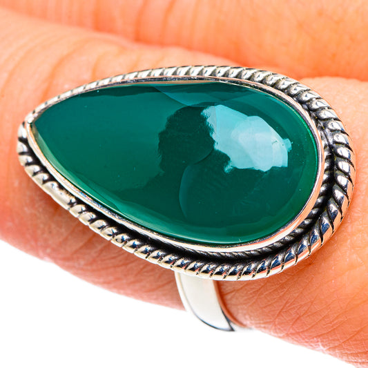 Green Onyx Rings handcrafted by Ana Silver Co - RING95958