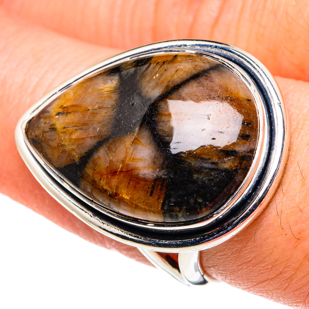 Chiastolite Rings handcrafted by Ana Silver Co - RING95966