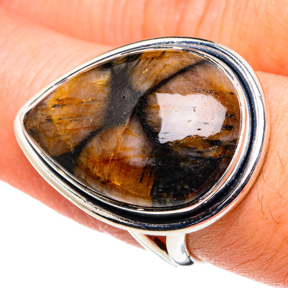 Chiastolite Rings handcrafted by Ana Silver Co - RING95966