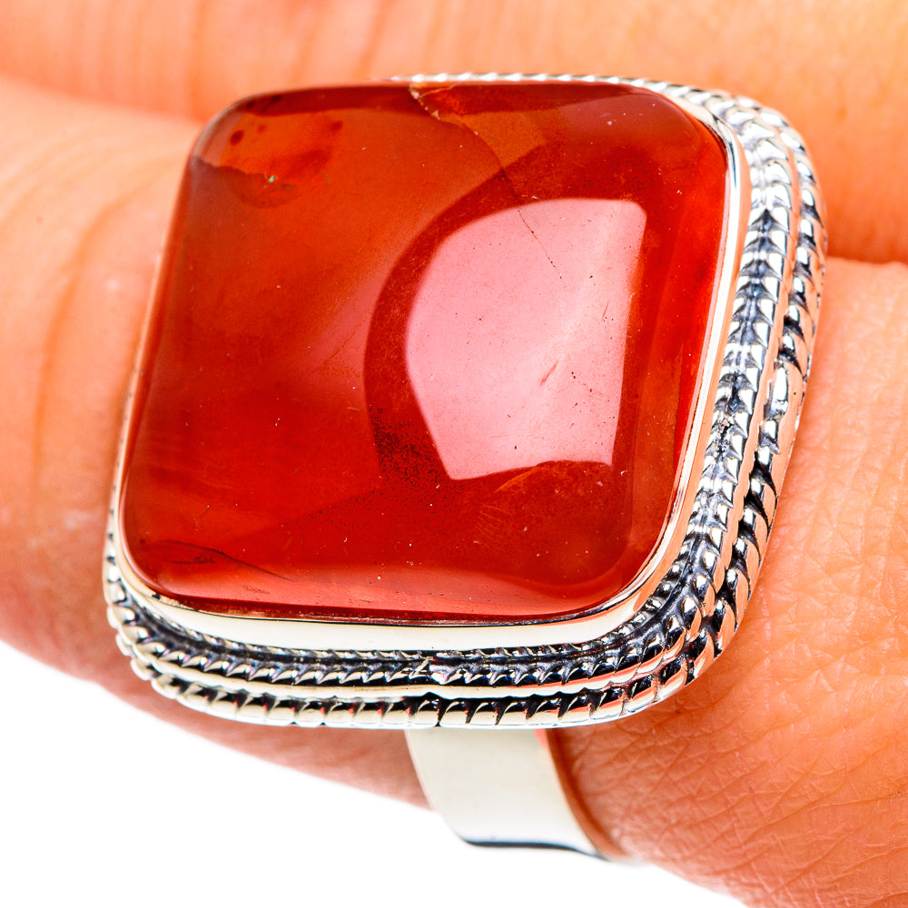 Red Onyx Rings handcrafted by Ana Silver Co - RING95968