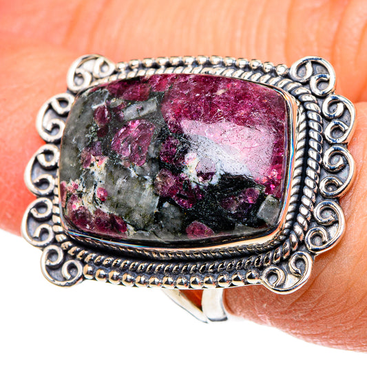 Russian Eudialyte Rings handcrafted by Ana Silver Co - RING95972