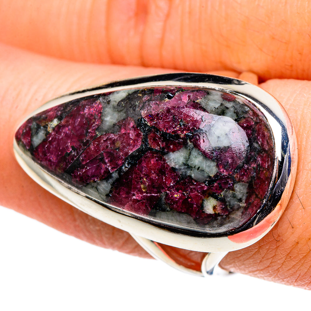 Russian Eudialyte Rings handcrafted by Ana Silver Co - RING95973