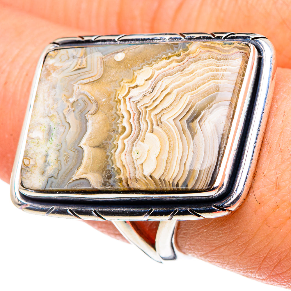 Laguna Lace Agate Rings handcrafted by Ana Silver Co - RING95981