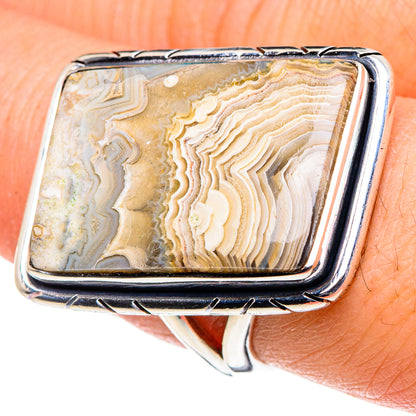Laguna Lace Agate Rings handcrafted by Ana Silver Co - RING95981