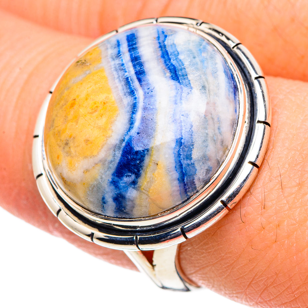 Blue Scheelite Rings handcrafted by Ana Silver Co - RING95993