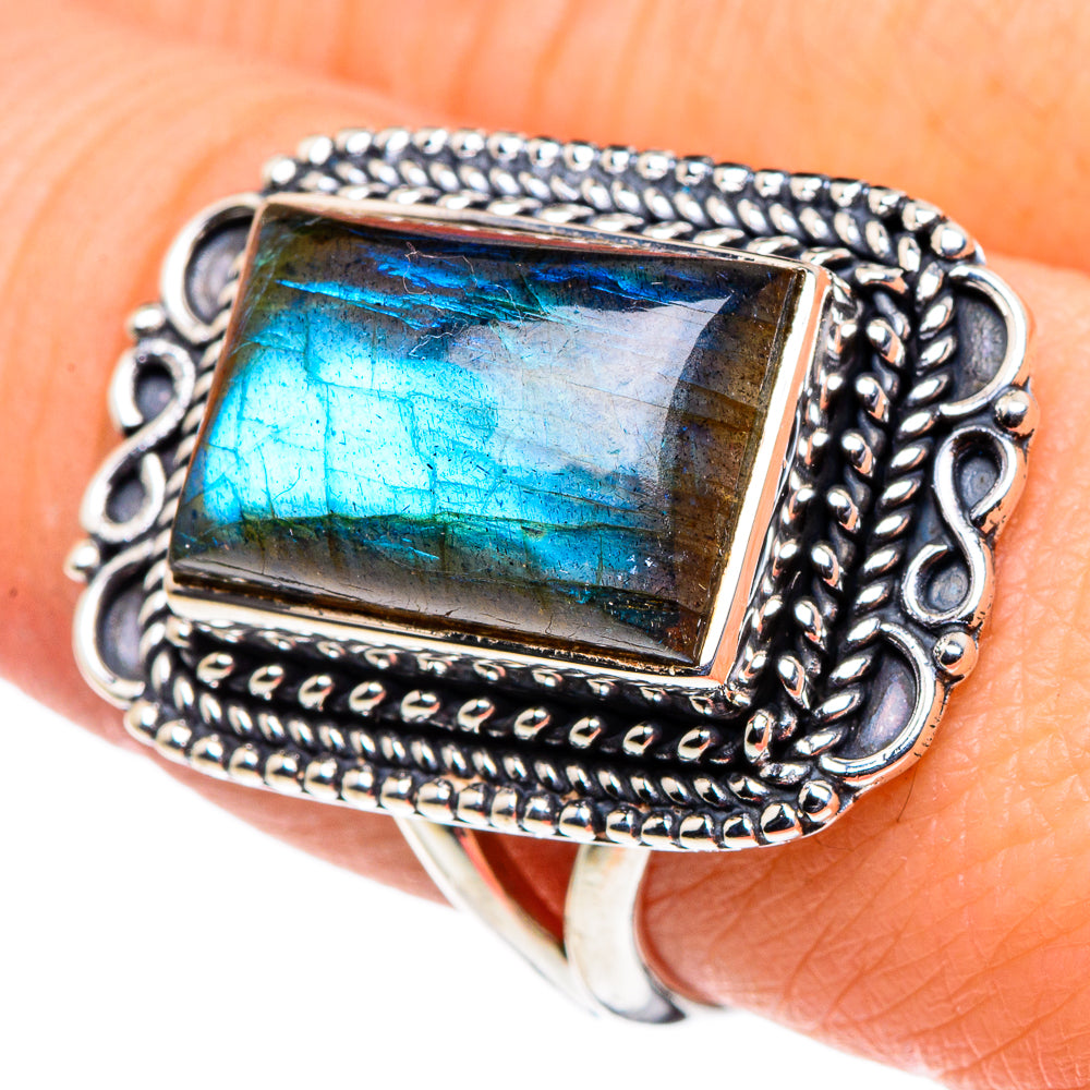 Labradorite Rings handcrafted by Ana Silver Co - RING95994