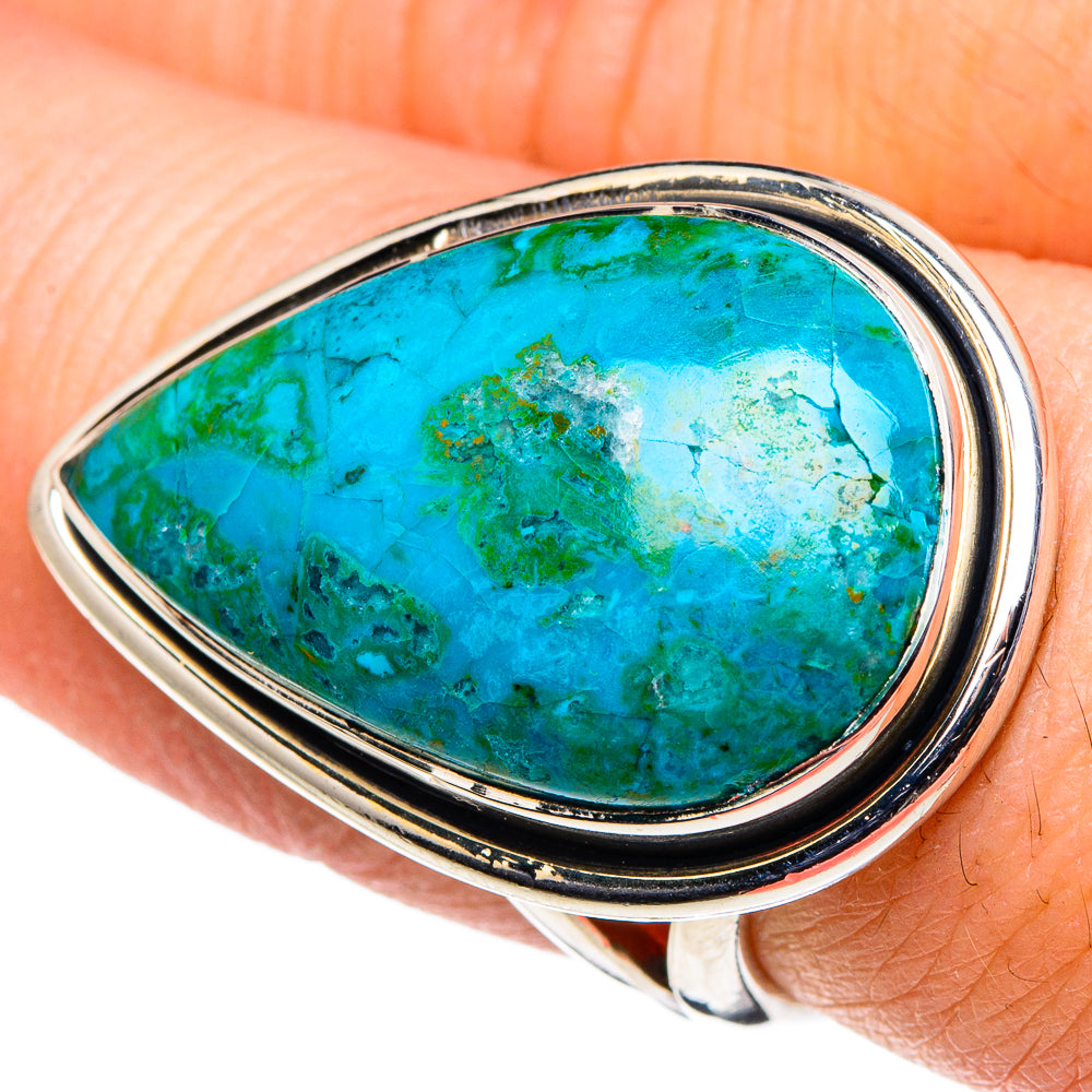 Chrysocolla Rings handcrafted by Ana Silver Co - RING95995