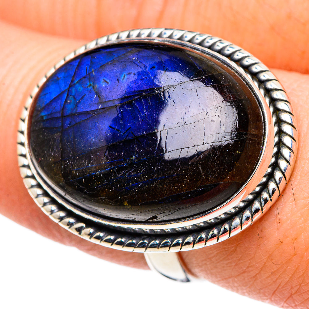 Labradorite Rings handcrafted by Ana Silver Co - RING95996