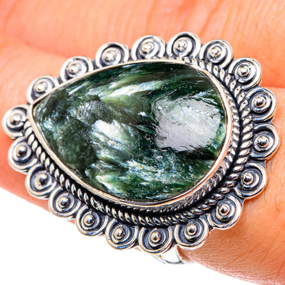 Seraphinite Rings handcrafted by Ana Silver Co - RING95998