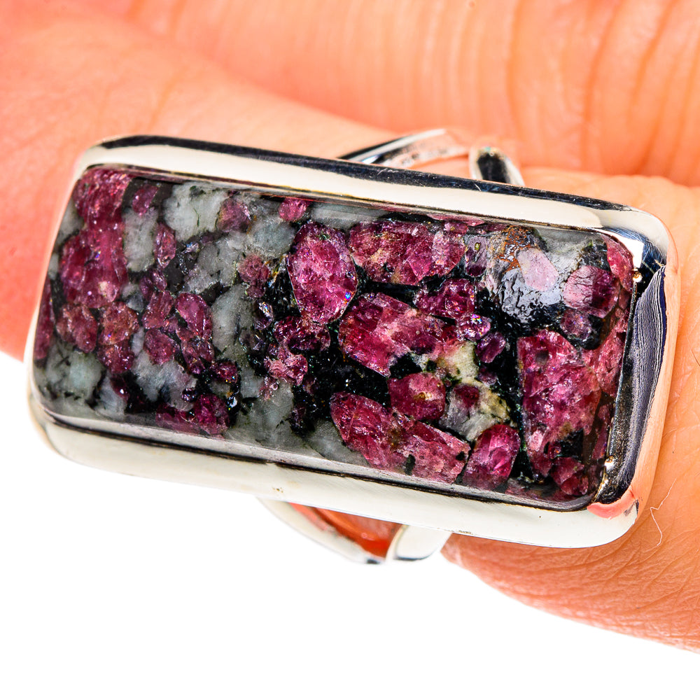 Russian Eudialyte Rings handcrafted by Ana Silver Co - RING96015
