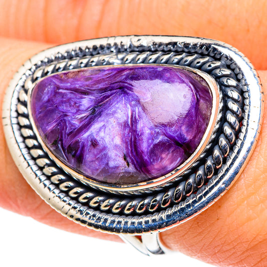 Charoite Rings handcrafted by Ana Silver Co - RING96017