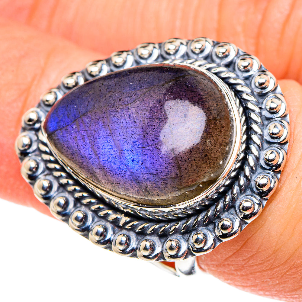 Labradorite Rings handcrafted by Ana Silver Co - RING96029