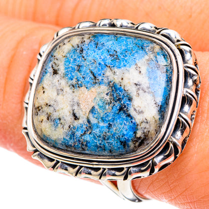 K2 Blue Azurite Rings handcrafted by Ana Silver Co - RING96030