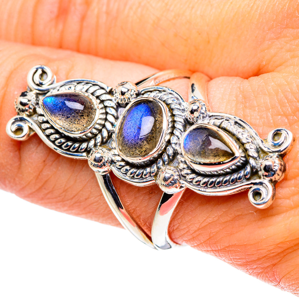 Labradorite Rings handcrafted by Ana Silver Co - RING96031