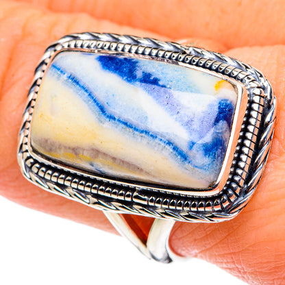 Blue Scheelite Rings handcrafted by Ana Silver Co - RING96032