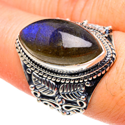 Labradorite Rings handcrafted by Ana Silver Co - RING96033