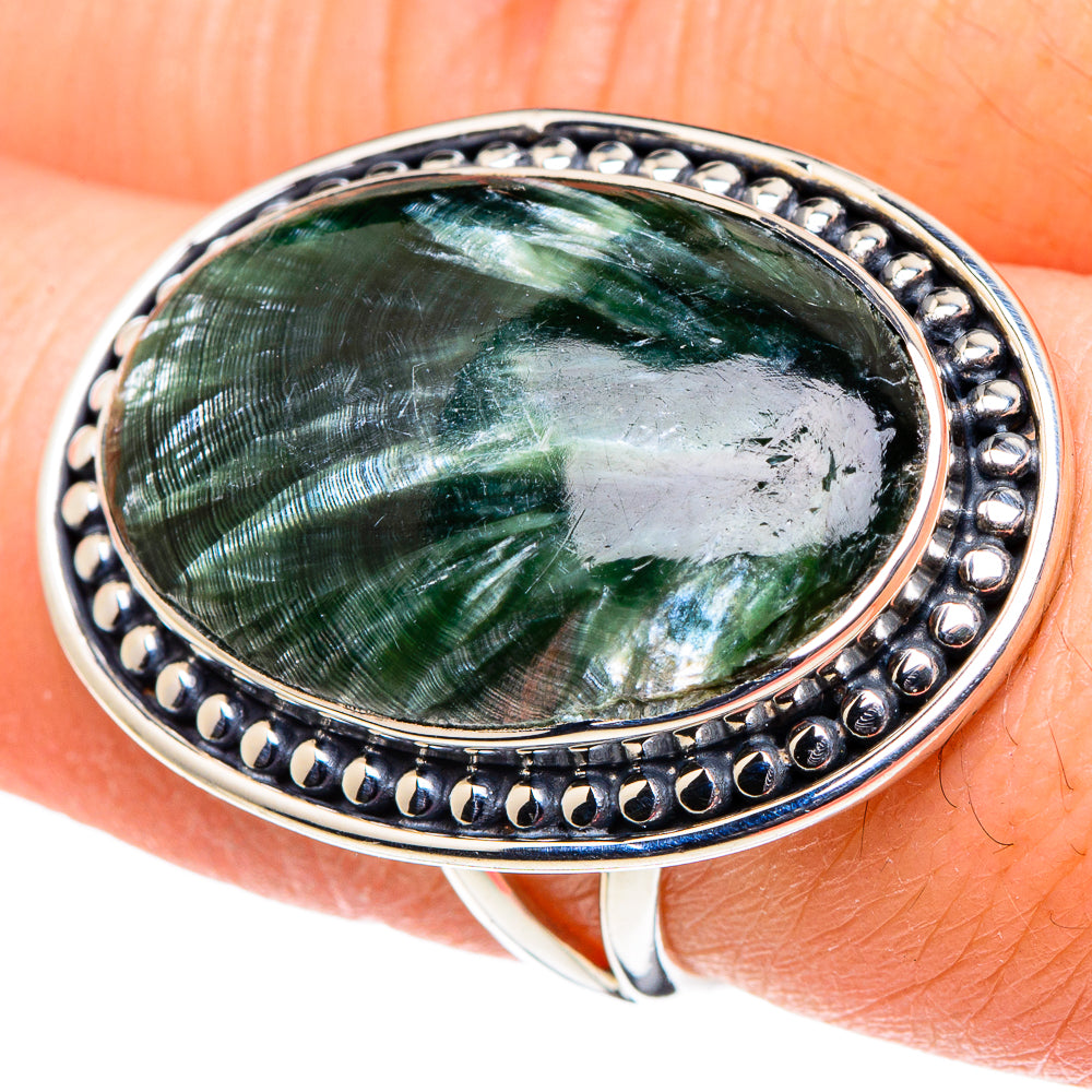 Seraphinite Rings handcrafted by Ana Silver Co - RING96037