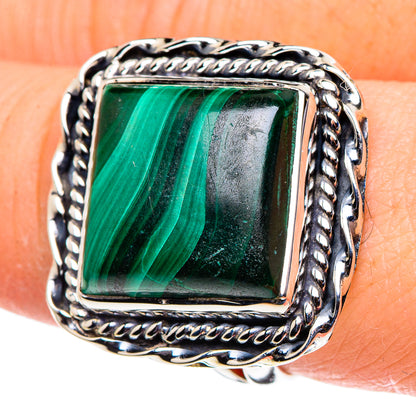 Malachite Rings handcrafted by Ana Silver Co - RING96039