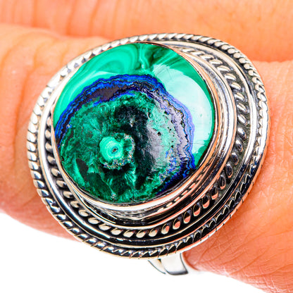 Malachite In Chrysocolla Rings handcrafted by Ana Silver Co - RING96040