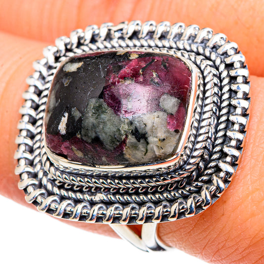 Russian Eudialyte Rings handcrafted by Ana Silver Co - RING96057