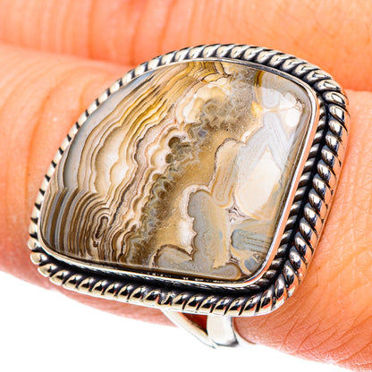Laguna Lace Agate Rings handcrafted by Ana Silver Co - RING96061