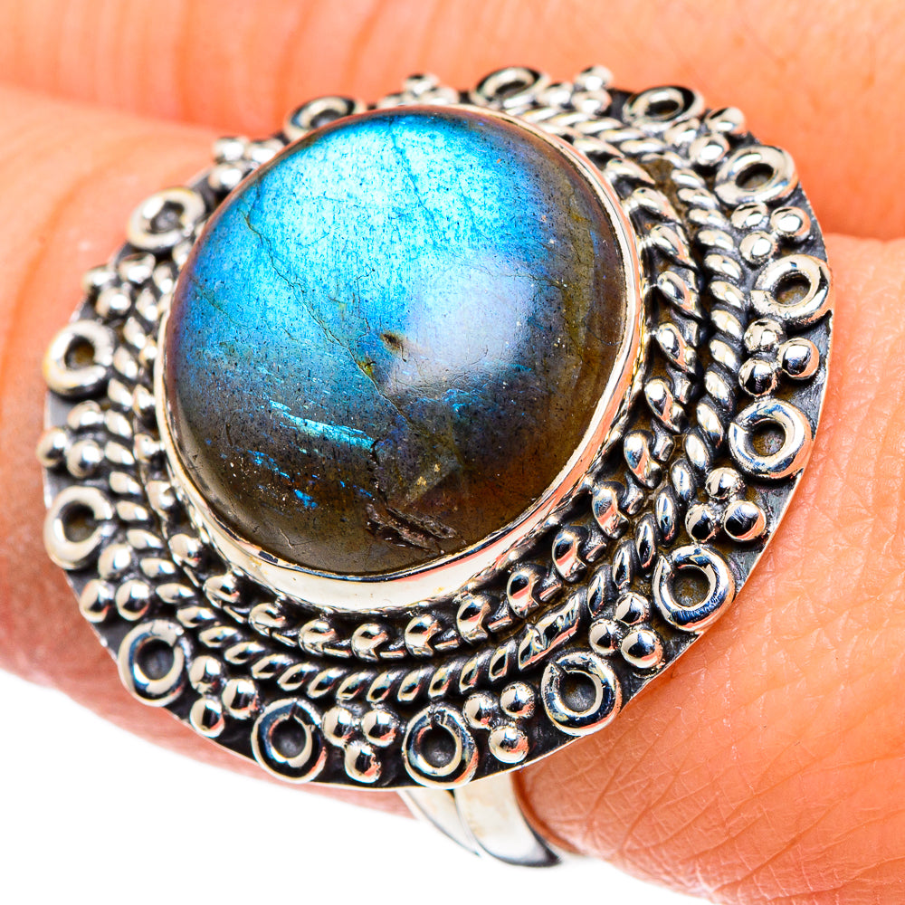 Labradorite Rings handcrafted by Ana Silver Co - RING96068