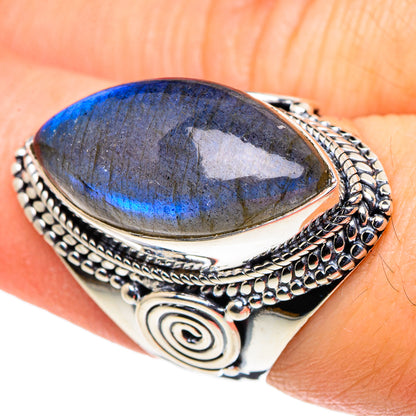 Labradorite Rings handcrafted by Ana Silver Co - RING96070