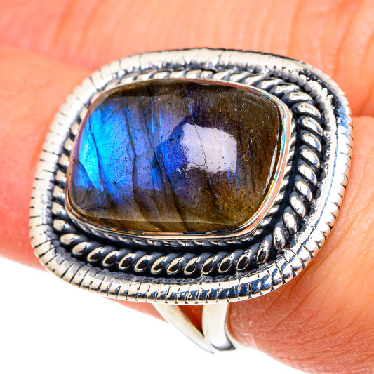 Labradorite Rings handcrafted by Ana Silver Co - RING96071