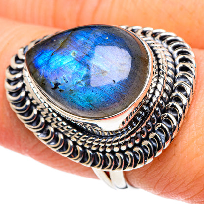 Labradorite Rings handcrafted by Ana Silver Co - RING96072