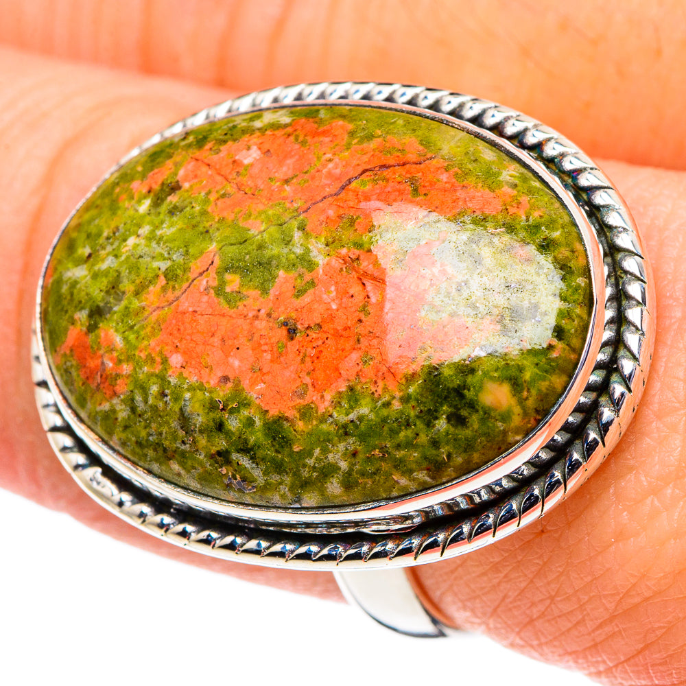 Unakite Rings handcrafted by Ana Silver Co - RING96073