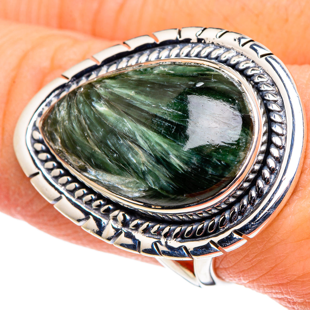 Seraphinite Rings handcrafted by Ana Silver Co - RING96074