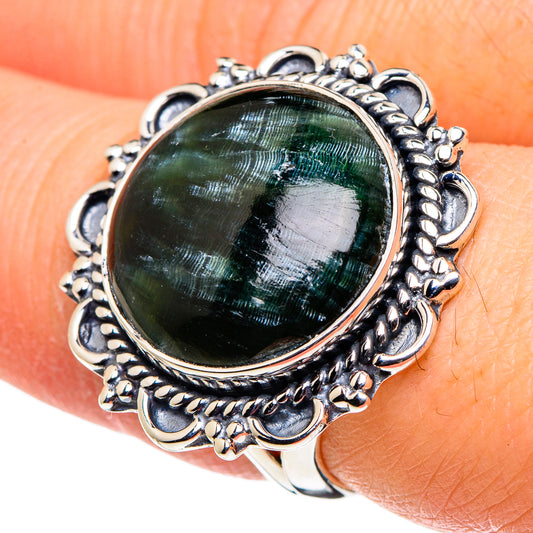 Seraphinite Rings handcrafted by Ana Silver Co - RING96076