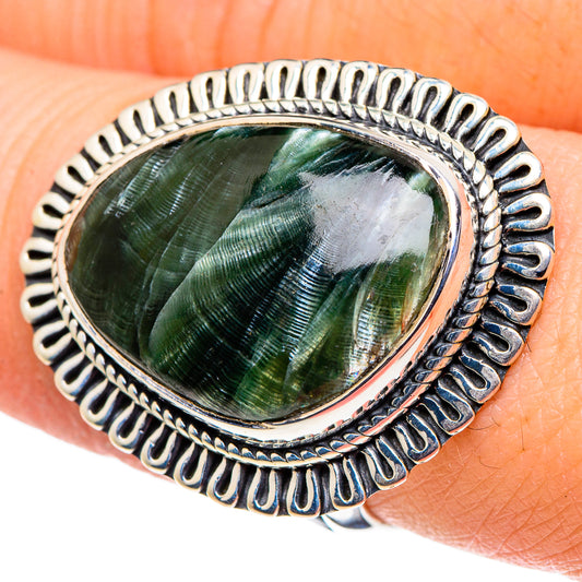 Seraphinite Rings handcrafted by Ana Silver Co - RING96078