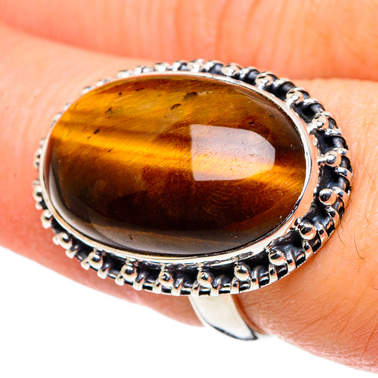 Tiger Eye Rings handcrafted by Ana Silver Co - RING96083