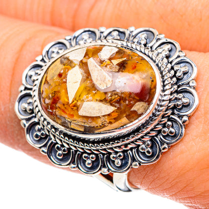 Brecciated Mookaite Rings handcrafted by Ana Silver Co - RING96093