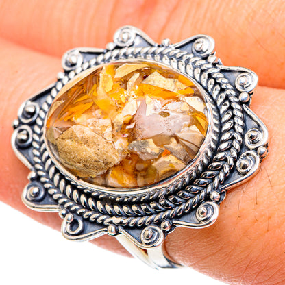 Brecciated Mookaite Rings handcrafted by Ana Silver Co - RING96094