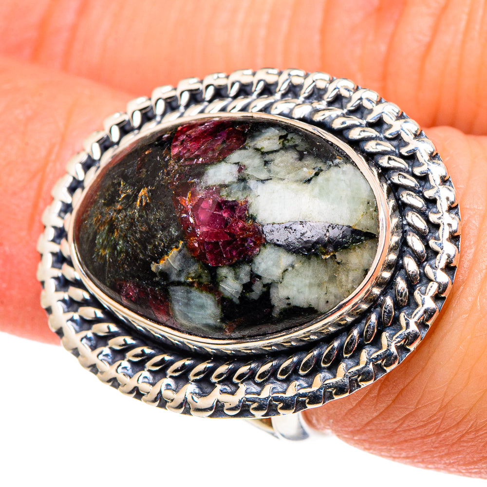 Russian Eudialyte Rings handcrafted by Ana Silver Co - RING96097