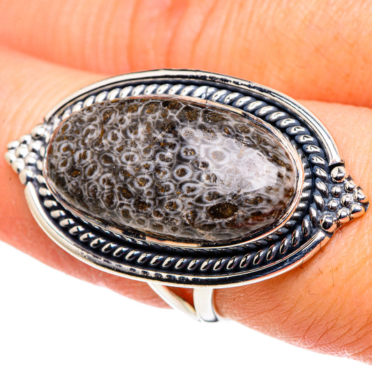 Stingray Coral Rings handcrafted by Ana Silver Co - RING96102