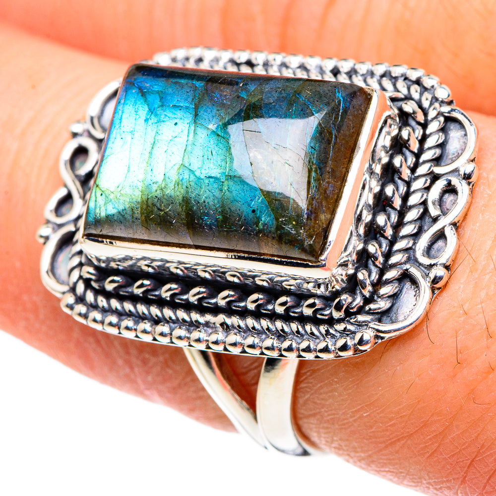 Labradorite Rings handcrafted by Ana Silver Co - RING96109