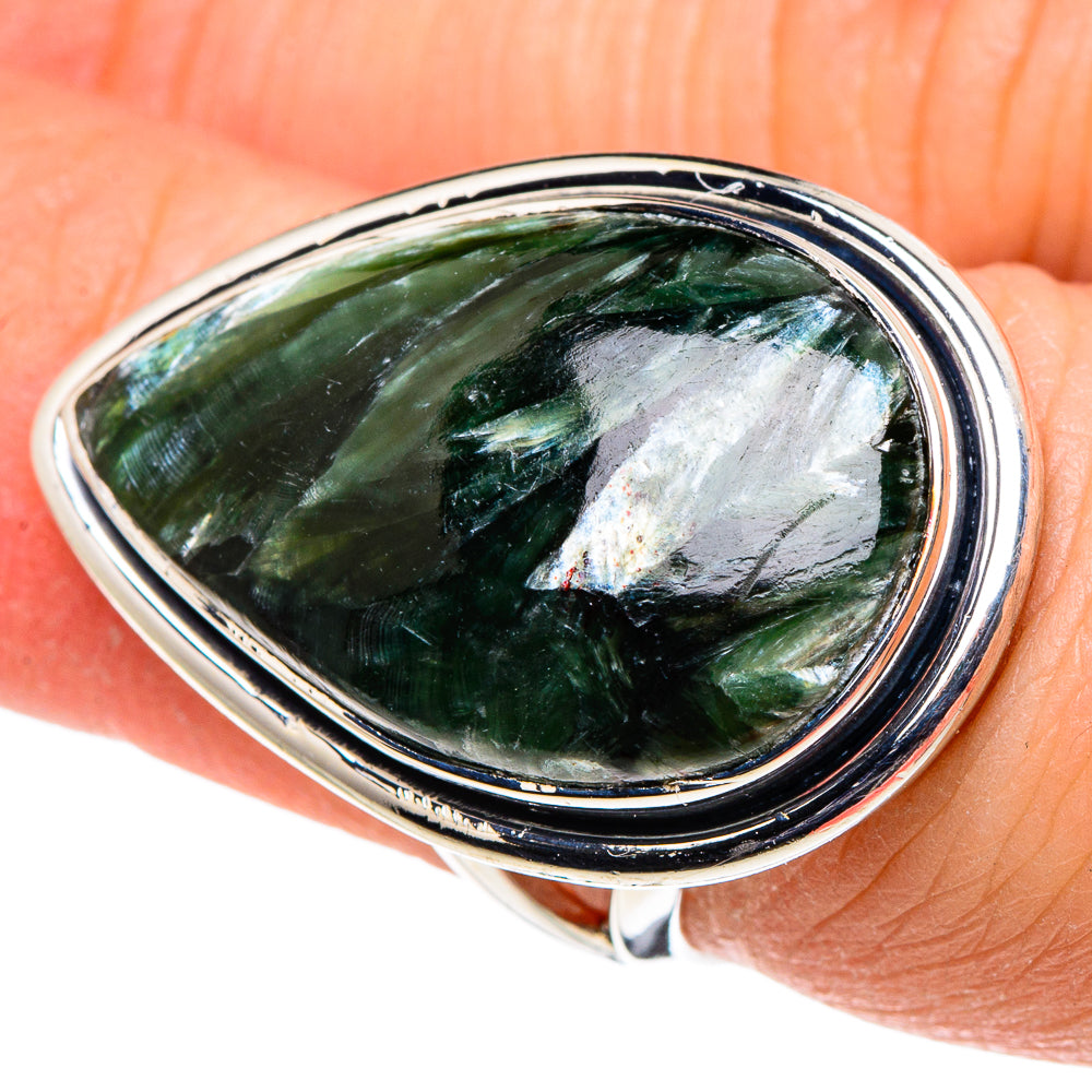 Seraphinite Rings handcrafted by Ana Silver Co - RING96113