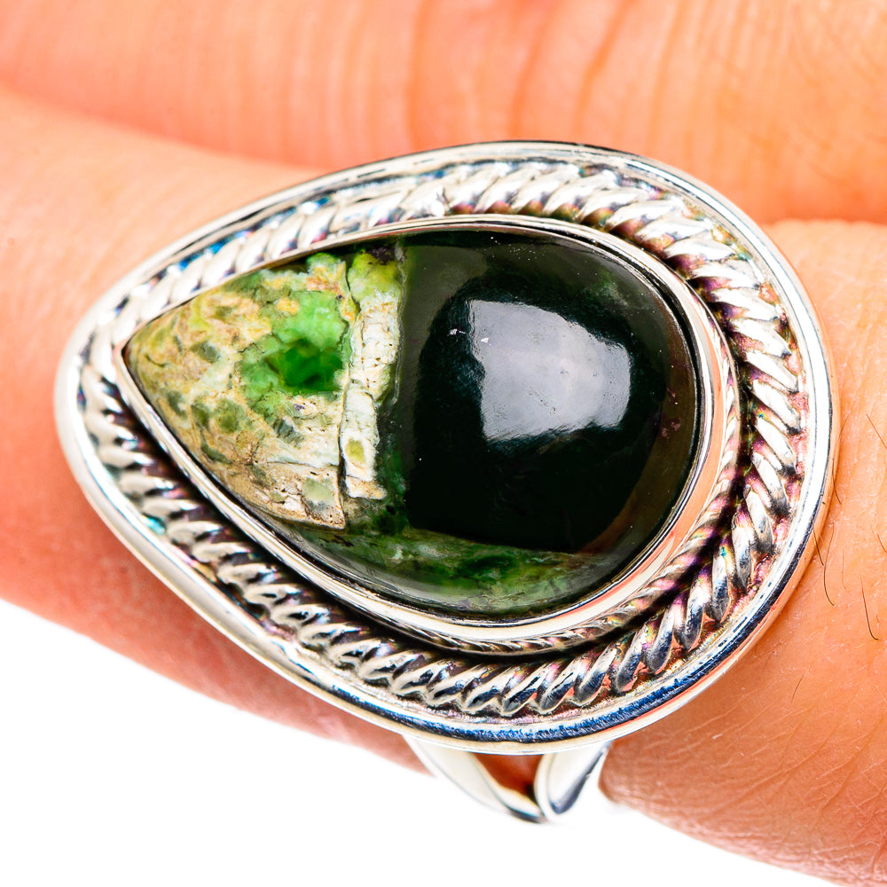 Australian Green Opal Rings handcrafted by Ana Silver Co - RING96114