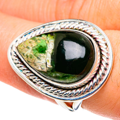 Australian Green Opal Rings handcrafted by Ana Silver Co - RING96114