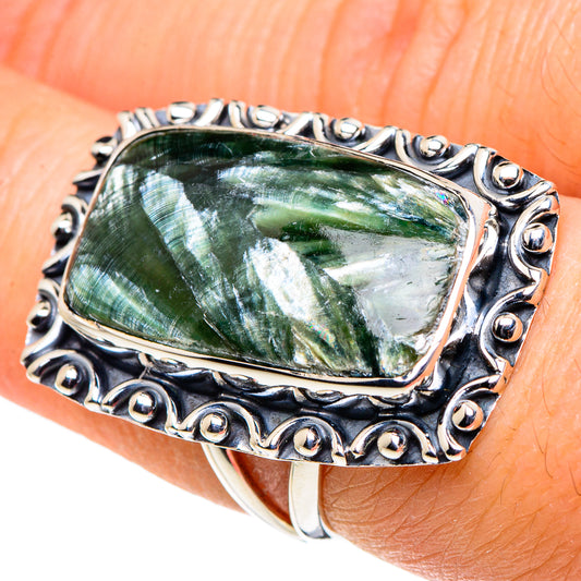 Seraphinite Rings handcrafted by Ana Silver Co - RING96115