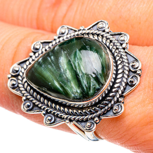 Seraphinite Rings handcrafted by Ana Silver Co - RING96118