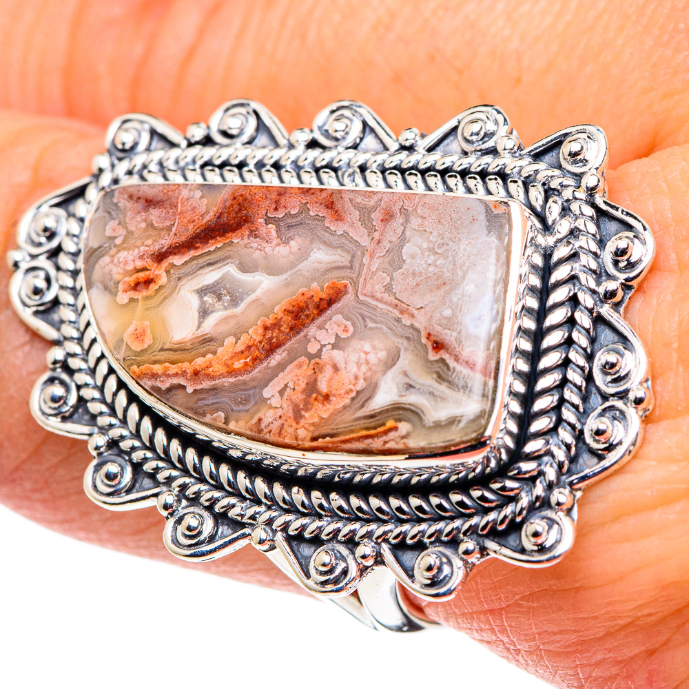 Crazy Lace Agate Rings handcrafted by Ana Silver Co - RING96122