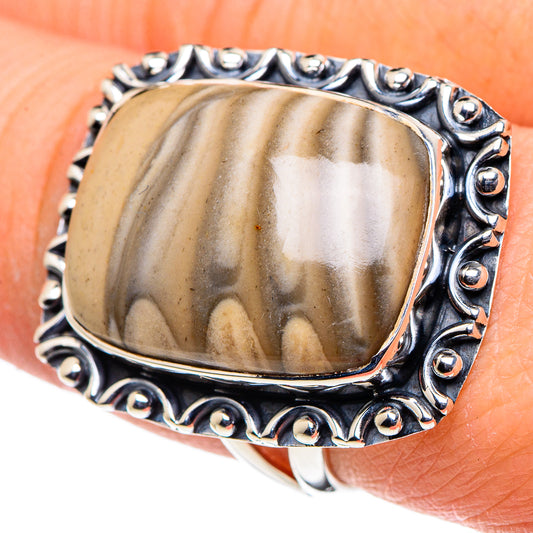 Striped Flint Rings handcrafted by Ana Silver Co - RING96123