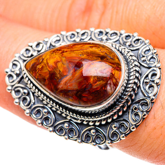 Golden Pietersite Rings handcrafted by Ana Silver Co - RING96124
