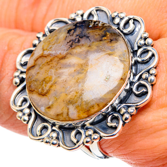Plume Agate Rings handcrafted by Ana Silver Co - RING96125