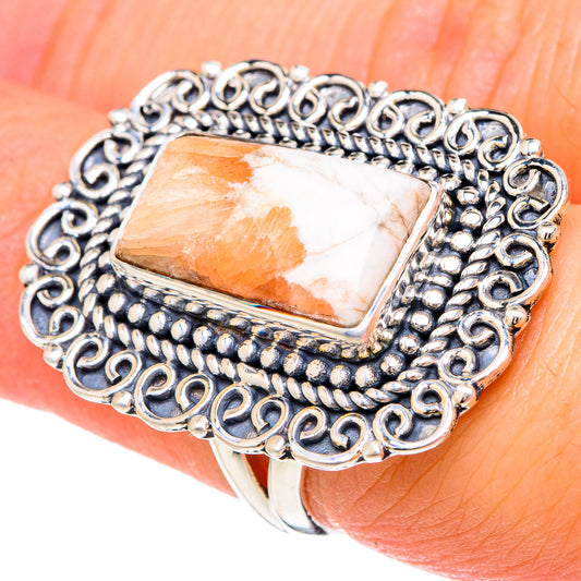 Scolecite Rings handcrafted by Ana Silver Co - RING96128