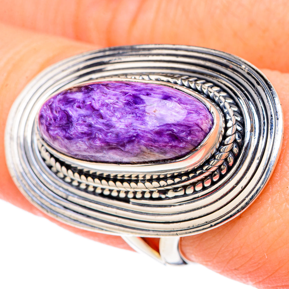 Charoite Rings handcrafted by Ana Silver Co - RING96131